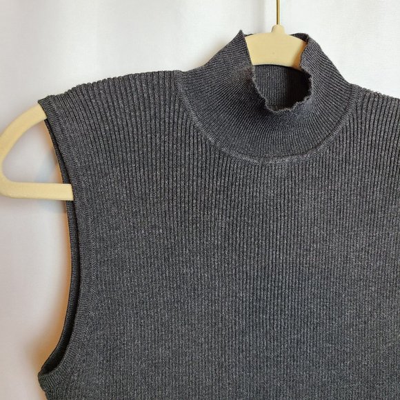 Verve Ami Gray Sleeveless Mock Turtleneck Sweater - Picture 3 of 7